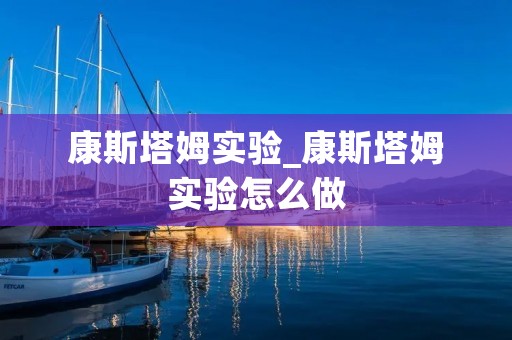 康斯塔姆实验_康斯塔姆实验怎么做