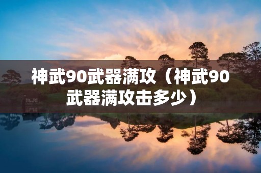 神武90武器满攻（神武90武器满攻击多少）