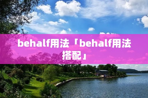 behalf用法「behalf用法搭配」