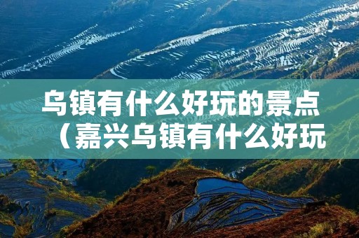 乌镇有什么好玩的景点（嘉兴乌镇有什么好玩的景点）