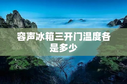 容声冰箱三开门温度各是多少