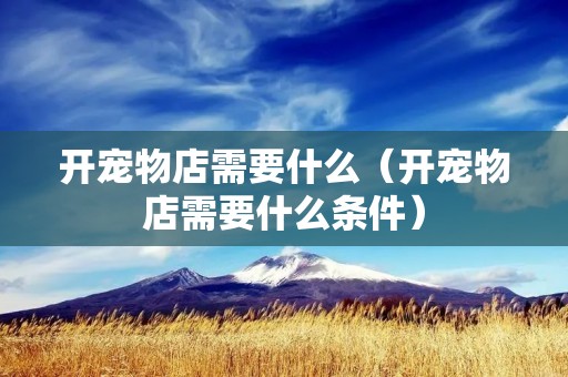 开宠物店需要什么(开宠物店需要什么条件) 开宠物店需要什么(开宠物店需要什么条件)