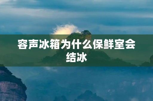 容声冰箱为什么保鲜室会结冰