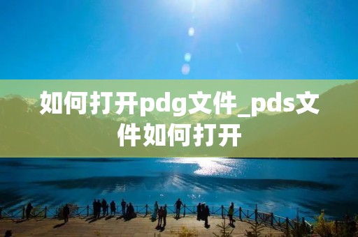 如何打开pdg文件_pds文件如何打开