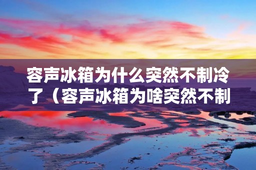 容声冰箱为什么突然不制冷了(容声冰箱为啥突然不制冷了)