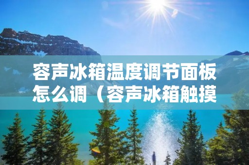 容声冰箱温度调节面板怎么调(容声冰箱触摸屏温度调节图解) 容声冰箱温度调节面板怎么调(容声冰箱触摸屏温度调节图解)