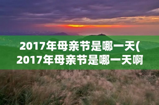2017年母亲节是哪一天(2017年母亲节是哪一天啊)