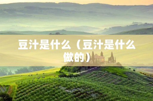 豆汁是什么(豆汁是什么做的) 豆汁是什么(豆汁是什么做的)