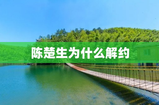 陈楚生为什么解约 陈楚生为什么解约