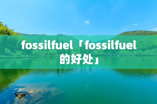 fossilfuel「fossilfuel的好处」