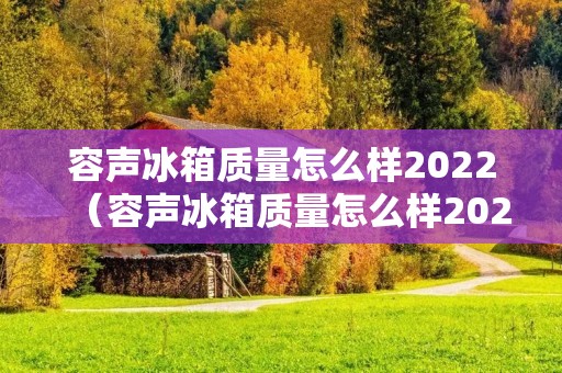 容声冰箱质量怎么样2022(容声冰箱质量怎么样2022新款)