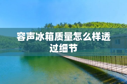 容声冰箱质量怎么样透过细节
