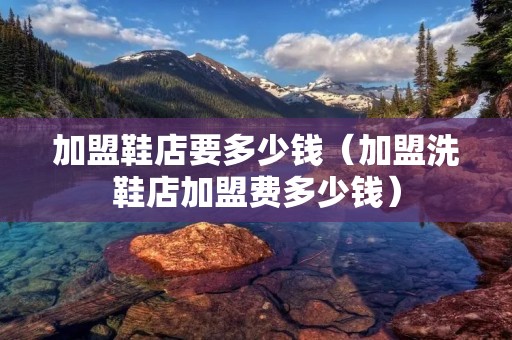 加盟鞋店要多少钱(加盟洗鞋店加盟费多少钱) 加盟鞋店要多少钱(加盟洗鞋店加盟费多少钱)