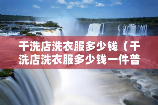 干洗店洗衣服多少钱（干洗店洗衣服多少钱一件普通短袖）