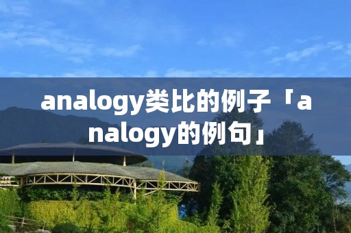 analogy类比的例子「analogy的例句」