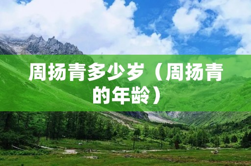 周扬青多少岁（周扬青的年龄）