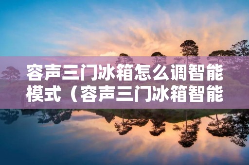 容声三门冰箱怎么调智能模式（容声三门冰箱智能调温怎么调）
