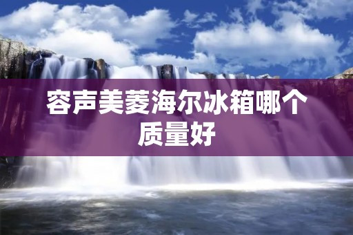 容声美菱海尔冰箱哪个质量好