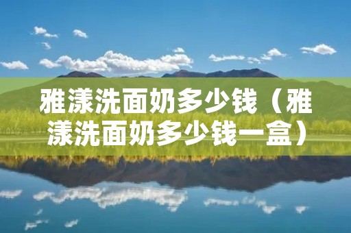 雅漾洗面奶多少钱（雅漾洗面奶多少钱一盒）
