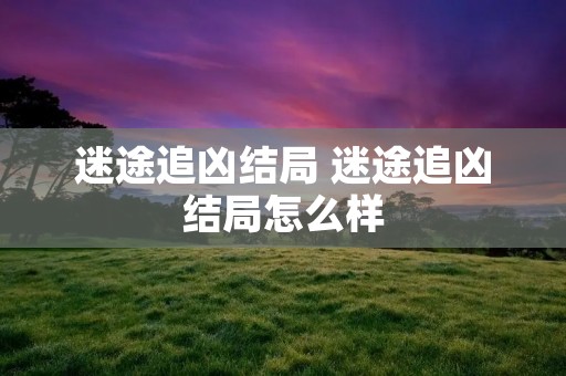 迷途追凶结局 迷途追凶结局怎么样 迷途追凶结局 迷途追凶结局怎么样