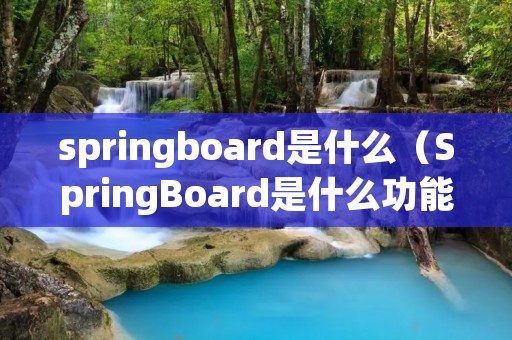 springboard是什么（SpringBoard是什么功能）