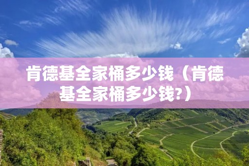肯德基全家桶多少钱(肯德基全家桶多少钱?) 肯德基全家桶多少钱(肯德基全家桶多少钱?)