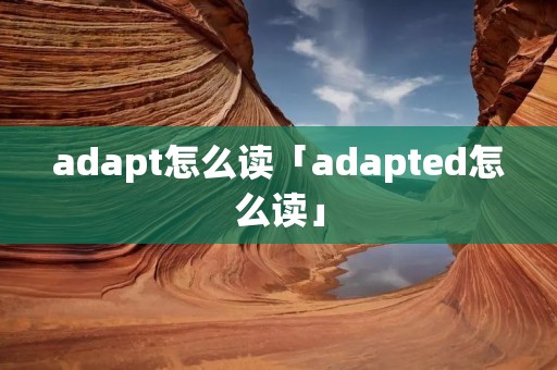 adapt怎么读「adapted怎么读」