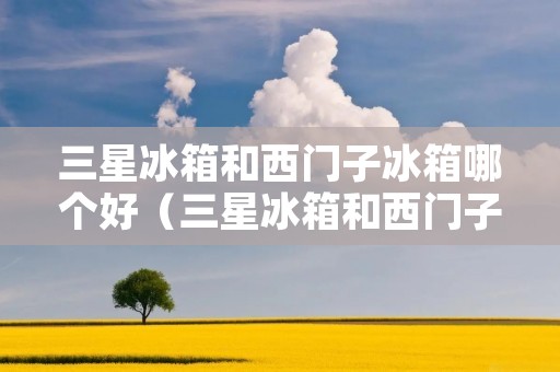 三星冰箱和西门子冰箱哪个好（三星冰箱和西门子冰箱哪个好一点）