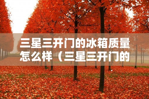 三星三开门的冰箱质量怎么样（三星三开门的冰箱质量怎么样呀）