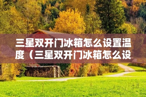 三星双开门冰箱怎么设置温度（三星双开门冰箱怎么设置温度和时间）