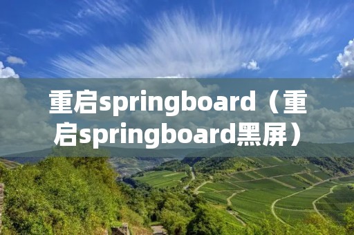 重启springboard（重启springboard黑屏）