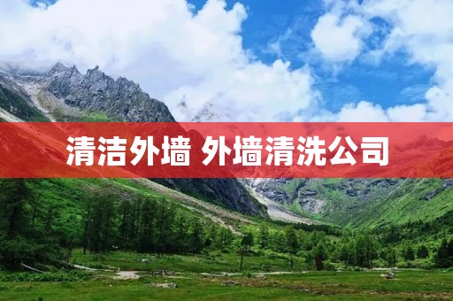 清洁外墙 外墙清洗公司