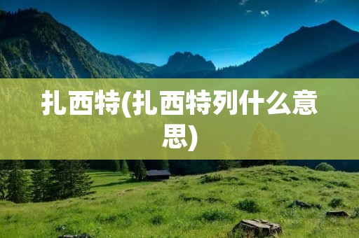 扎西特(扎西特列什么意思) 扎西特(扎西特列什么意思)