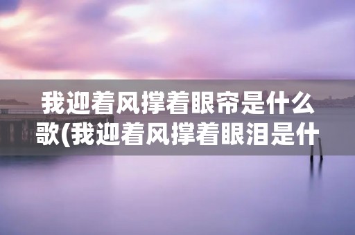 我迎着风撑着眼帘是什么歌(我迎着风撑着眼泪是什么歌曲)