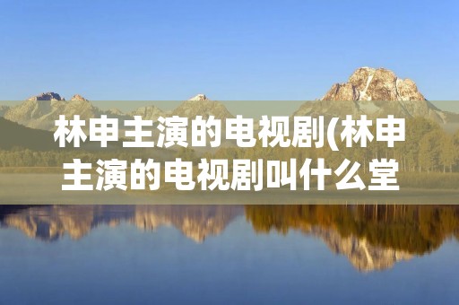 林申主演的电视剧(林申主演的电视剧叫什么堂) 林申主演的电视剧(林申主演的电视剧叫什么堂)