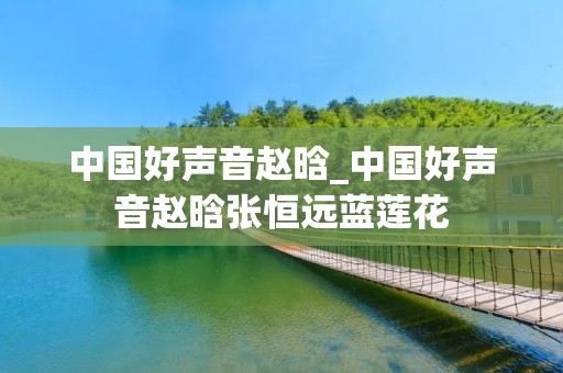 中国好声音赵晗_中国好声音赵晗张恒远蓝莲花
