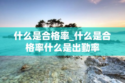 什么是合格率_什么是合格率什么是出勤率
