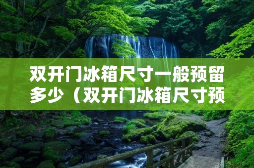 双开门冰箱尺寸一般预留多少(双开门冰箱尺寸预留多少合适图片)