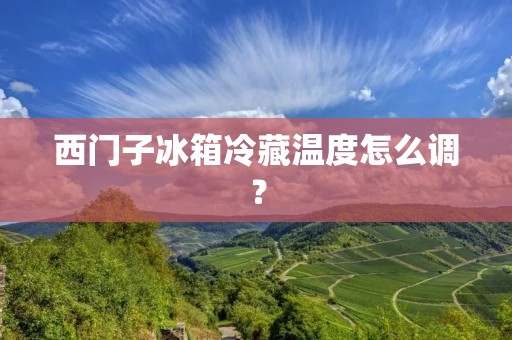 西门子冰箱冷藏温度怎么调? 西门子冰箱冷藏温度怎么调?
