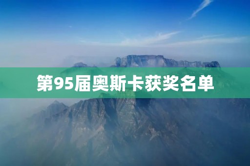 第95届奥斯卡获奖名单:荣耀与辉煌的电影盛典 第95届奥斯卡获奖名单:荣耀与辉煌的电影盛典