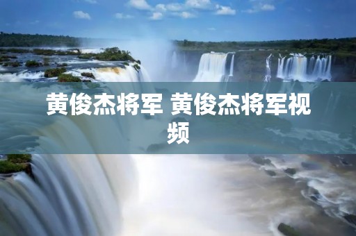 黄俊杰将军 黄俊杰将军视频
