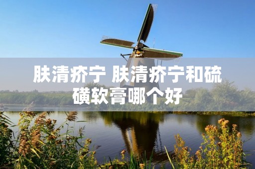 肤清疥宁 肤清疥宁和硫磺软膏哪个好 肤清疥宁 肤清疥宁和硫磺软膏哪个好