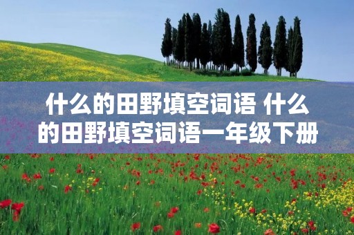 什么的田野填空词语 什么的田野填空词语一年级下册语文 什么的田野填空词语 什么的田野填空词语一年级下册语文