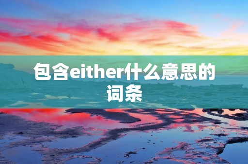 包含either什么意思的词条