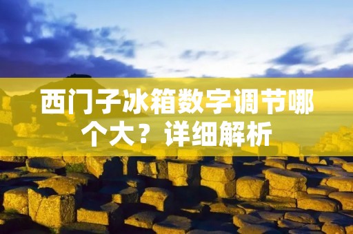西门子冰箱数字调节哪个大?详细解析 西门子冰箱数字调节哪个大?详细解析