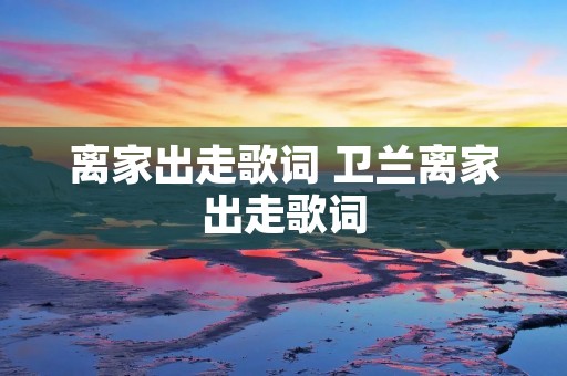 离家出走歌词 卫兰离家出走歌词