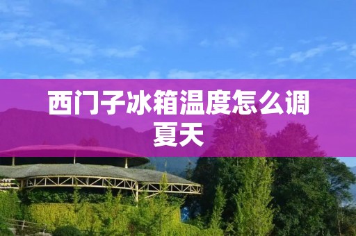 西门子冰箱温度怎么调夏天 西门子冰箱温度怎么调夏天