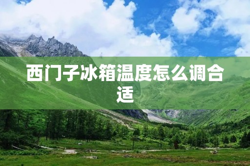 西门子冰箱温度怎么调合适 西门子冰箱温度怎么调合适