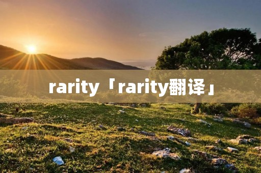 rarity「rarity翻译」