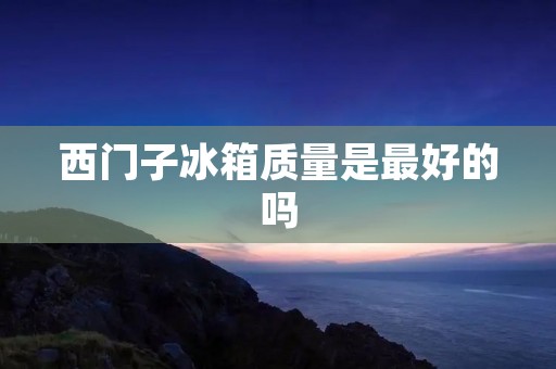 西门子冰箱质量是最好的吗 西门子冰箱质量是最好的吗